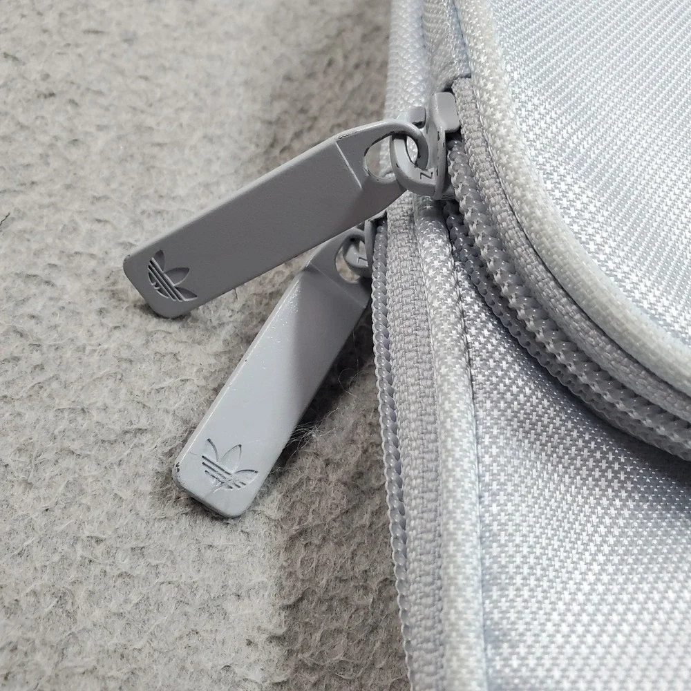 Adidas Women Bag XS Gray Backpack Santiago Trefoil Strap Canvas READ